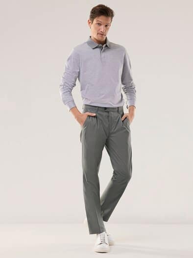 Premium Klima-Chino Graugrün