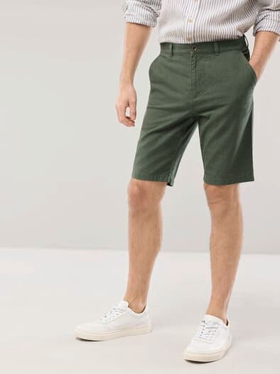 Leinen-Bermudas Frischekick Salbei