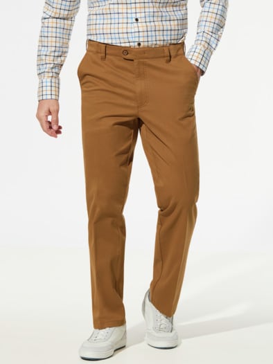 Extraglatt Dehnbund-Chino Safran
