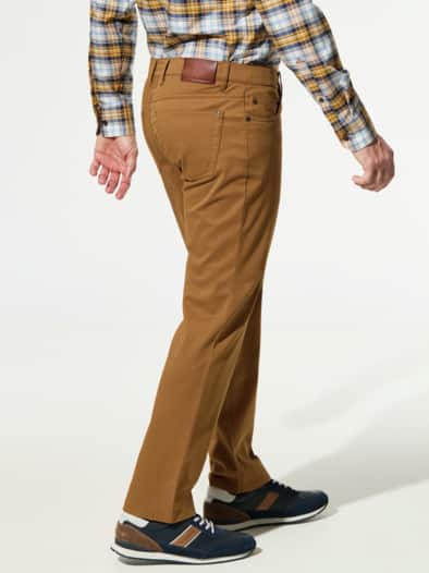 Extraglatt Dehnbund Five-Pocket Safran