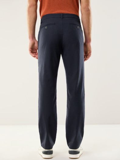 Leinen-Chino Frischekick Marine