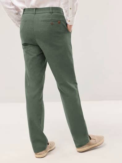 Leinen-Chino Frischekick Salbei