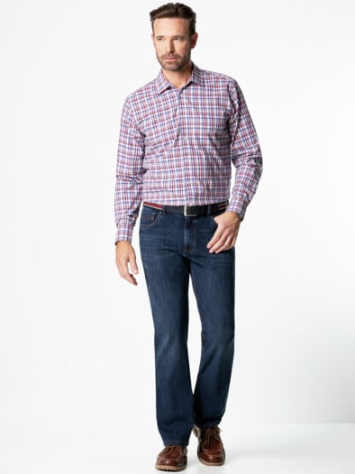 Gürtel-Jeans Regular Fit Blue