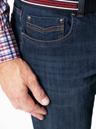 Gürtel-Jeans Regular Fit Blue