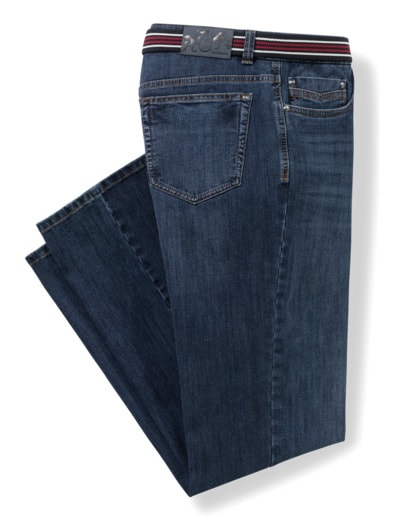 Gürtel-Jeans Regular Fit Blue