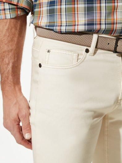 Jeans Sattlerstich Ecru