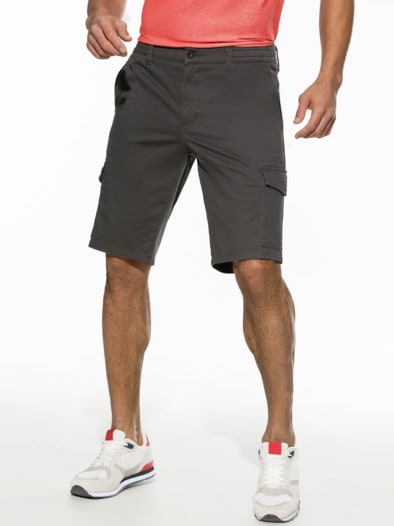 8-Taschen-Cargo-Bermudas Asphalt