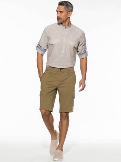 8-Taschen-Cargo-Bermudas Khaki