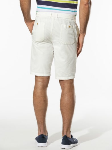 Seersucker Bermudas Weiß