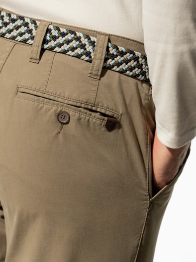 Extraglatt-Stretchbund-Chino Camel