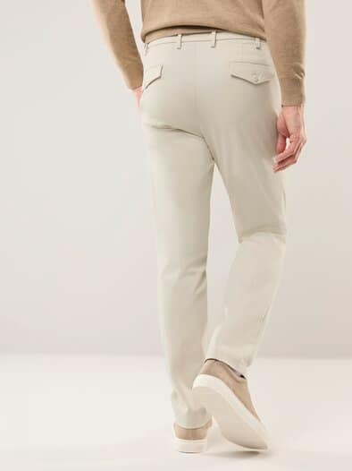 Feintwill Bundfalten-Chino Natur