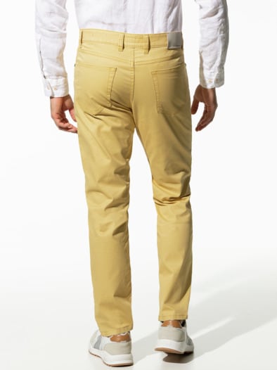 Five-Pocket Minimalprint Sonnengelb