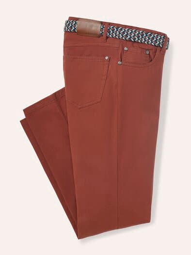 Extraglatt-Stretchbund Five Pocket Rotbraun