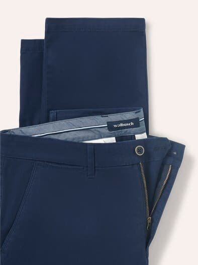 Elastische Chino aus Baumwolle Marine