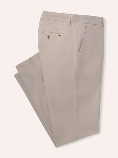 Elastische Chino aus Baumwolle Beige