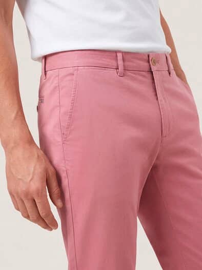 Elastische Chino aus Baumwolle Rosenholz