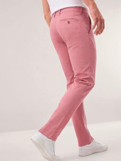 Elastische Chino aus Baumwolle Rosenholz