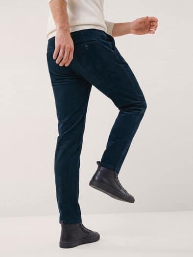 Cordhose mit Bundfalte Marine