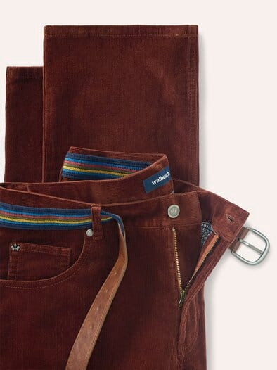Gürtel-Cord Five-Pocket Rostbraun