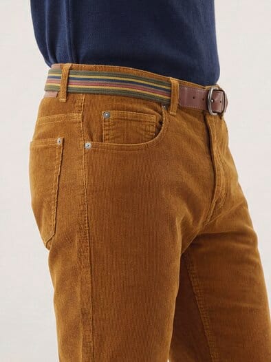 Gürtel-Cord Five-Pocket Curry