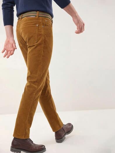 Gürtel-Cord Five-Pocket Curry