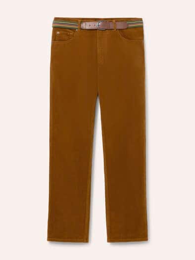 Gürtel-Cord Five-Pocket Curry