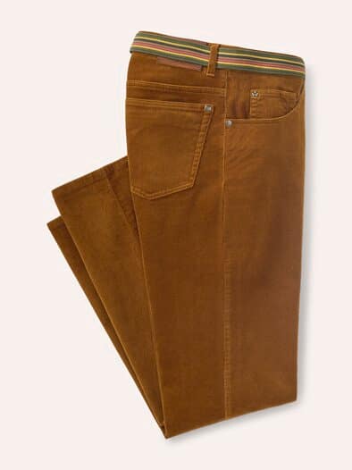 Gürtel-Cord Five-Pocket Curry