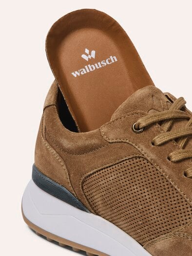 Velours Perfo Sneaker Cognac