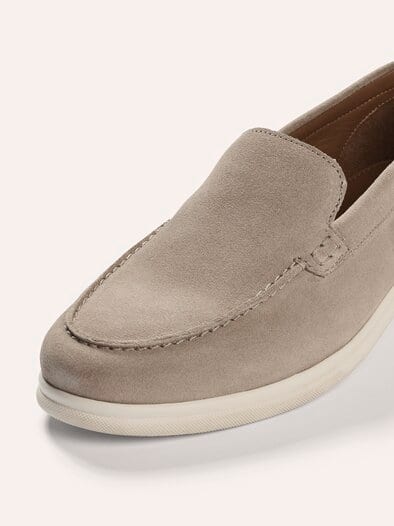 Velours-Loafer Beige