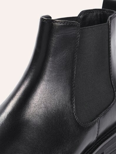 Leder Chelsea Schwarz