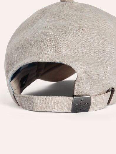 Leinen Baseballkappe UV-Schutz Beige