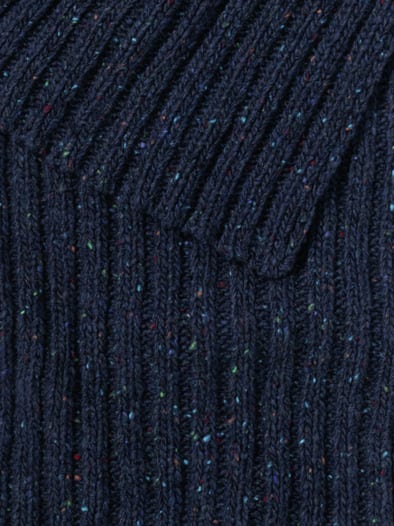 Tweed Wollschal Blau