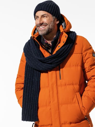 Tweed Wollschal Blau