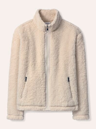 Jacke aus Teddyfleece Creme