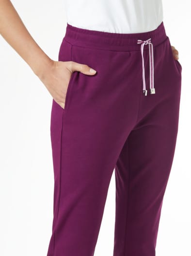 Baumwollstretch Hose Waldbeere
