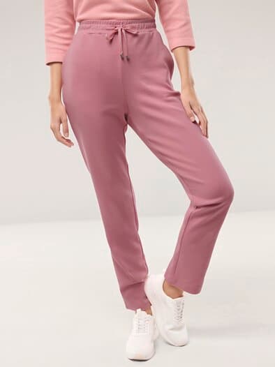 Baumwollstretch Hose Rosenholz