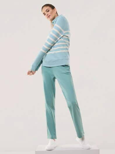 Baumwollstretch Hose Gletschergrün