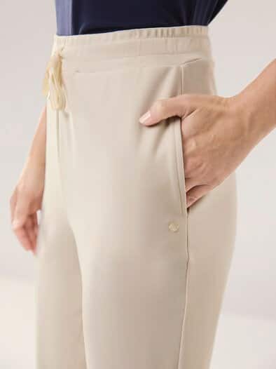 Baumwollstretch Hose Creme