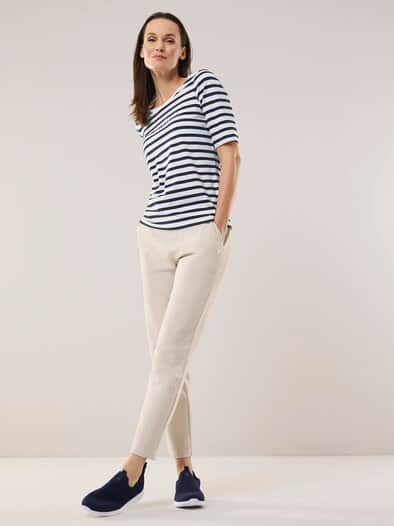 Ringelshirt Voilà Marine/Weiß