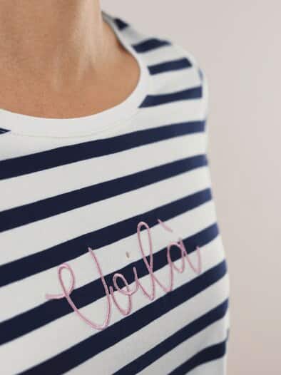 Ringelshirt Voilà Marine/Weiß