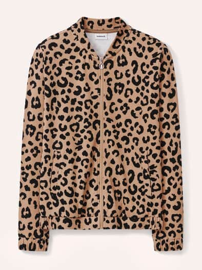 Baumwollstretch Blouson Leo Druck