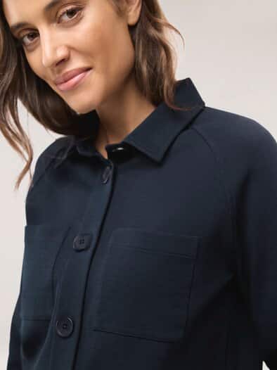 Jersey Twill Jacke Nachtblau