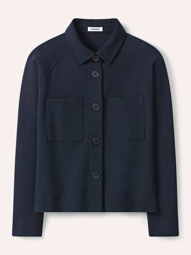 Jersey Twill Jacke Nachtblau