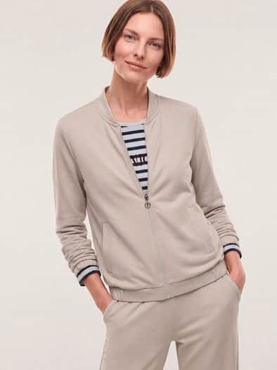 Baumollstretch Blouson Creme