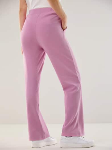 Baumwollstretch Marlenehose Orchidee