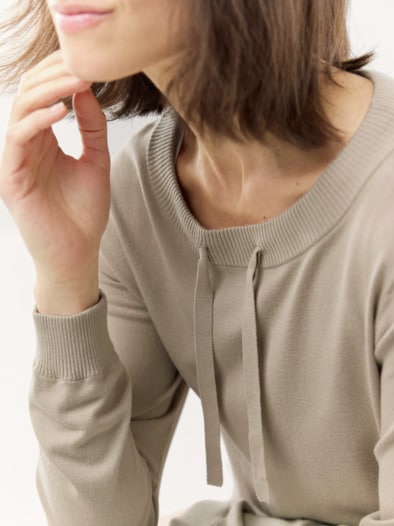 Lounge Strickpullover Natur