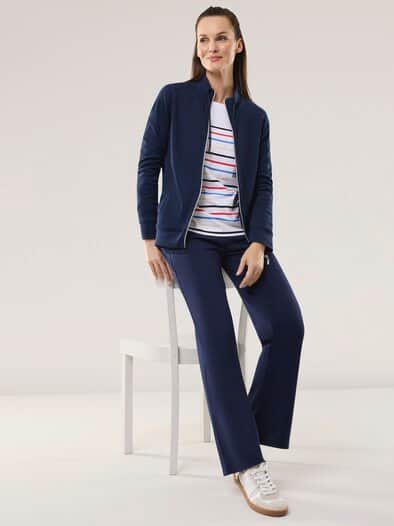 Baumwollstretch Jacke Marine