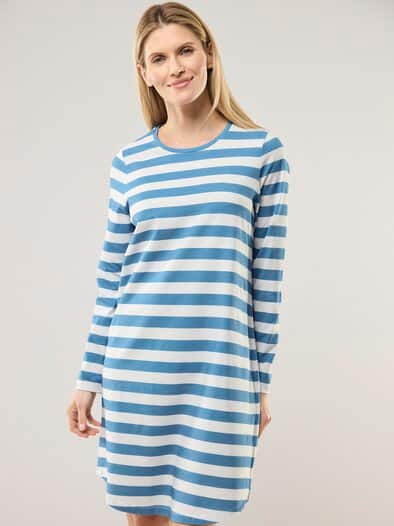 Schlafshirt Sleep Well Jeansblau