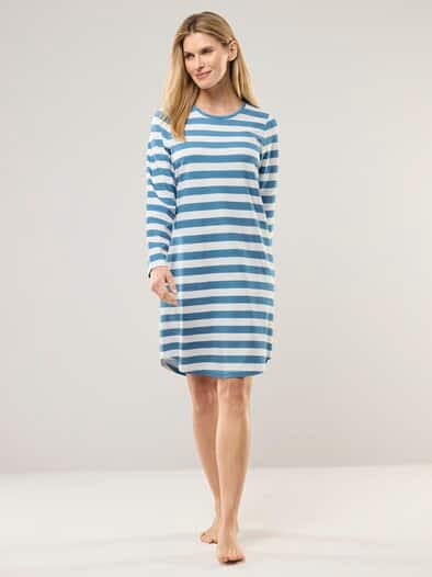 Schlafshirt Sleep Well Jeansblau