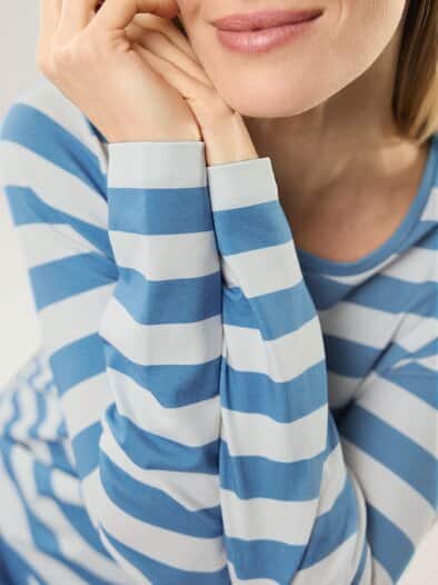 Schlafshirt Sleep Well Jeansblau